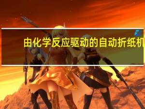 由化学反应驱动的自动折纸机