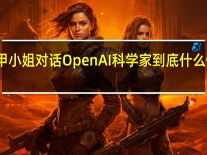 甲小姐对话OpenAI科学家 到底什么情况嘞
