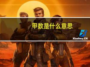 甲数是什么意思