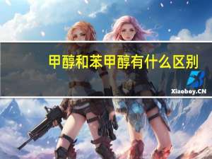 甲醇和苯甲醇有什么区别