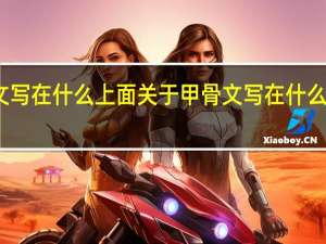 甲骨文写在什么上面 关于甲骨文写在什么上面的介绍