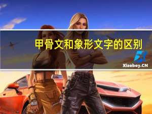 甲骨文和象形文字的区别