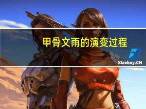 甲骨文雨的演变过程