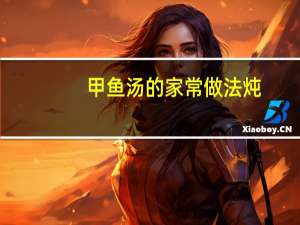 甲鱼汤的家常做法炖（甲鱼汤的家常做法）