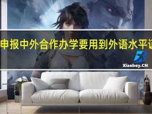 申报中外合作办学要用到外语水平证书吗
