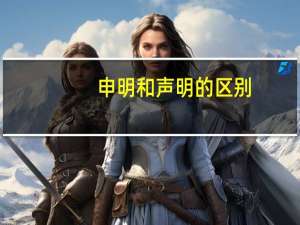 申明和声明的区别