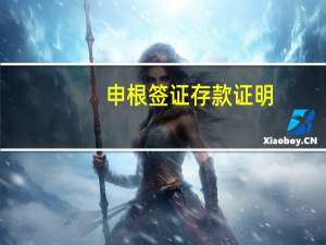 申根签证 存款证明