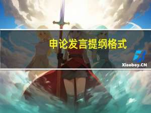 申论发言提纲格式