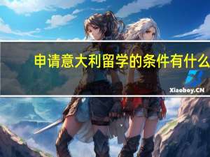 申请意大利留学的条件有什么