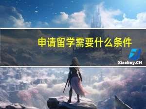 申请留学需要什么条件