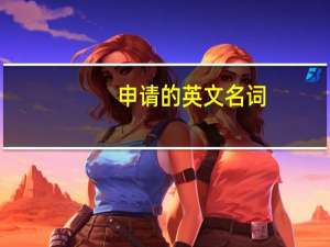 申请的英文名词