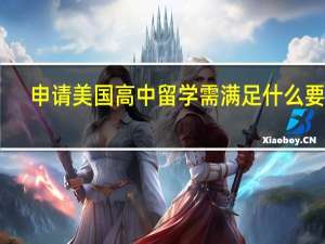 申请美国高中留学需满足什么要求