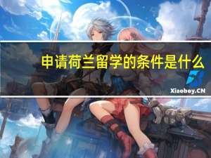 申请荷兰留学的条件是什么