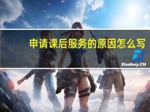 申请课后服务的原因怎么写