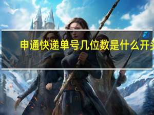 申通快递单号几位数是什么开头（申通快递单号几位数）