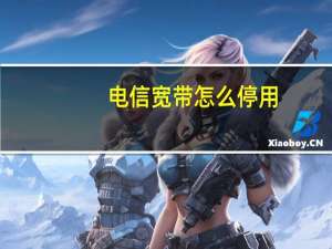 电信宽带怎么停用