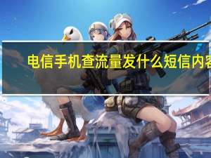 电信手机查流量发什么短信内容