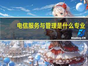 电信服务与管理是什么专业