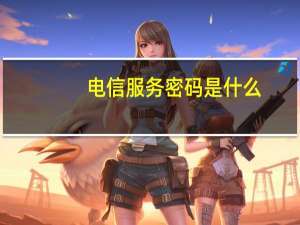 电信服务密码是什么（电信服务密码）