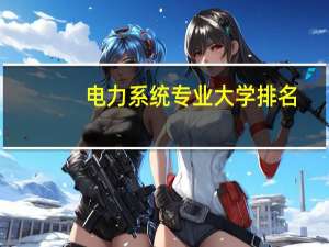 电力系统专业大学排名
