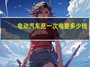 电动汽车充一次电要多少钱