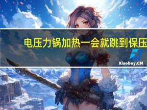 电压力锅加热一会就跳到保压