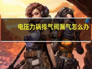 电压力锅排气阀漏气怎么办