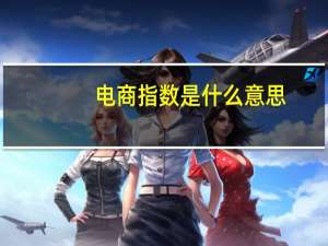 电商指数是什么意思