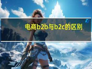 电商b2b与b2c的区别