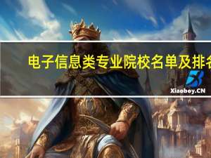 电子信息类专业院校名单及排名