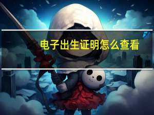 电子出生证明怎么查看