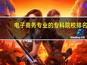 电子商务专业的专科院校排名