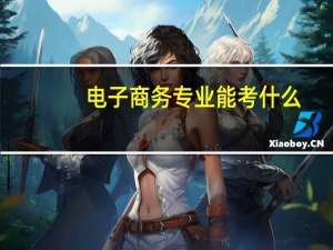电子商务专业能考什么