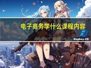 电子商务学什么课程内容