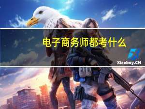 电子商务师都考什么