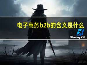 电子商务b2b的含义是什么