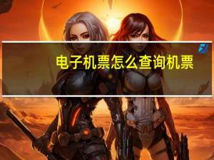 电子机票怎么查询机票