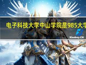 电子科技大学中山学院是985大学吗