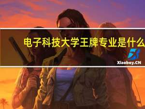 电子科技大学王牌专业是什么