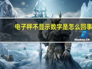 电子秤不显示数字是怎么回事