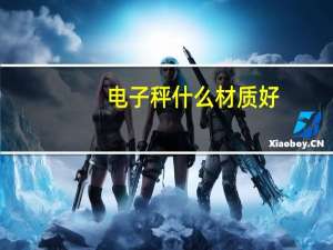 电子秤什么材质好