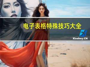 电子表格特殊技巧大全（电子表格技巧大全）