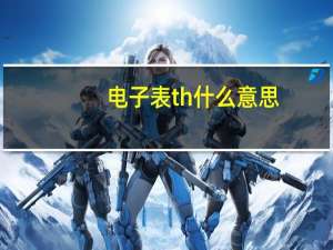 电子表th什么意思