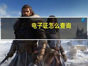 电子证怎么查询
