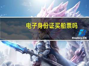 电子身份证买船票吗