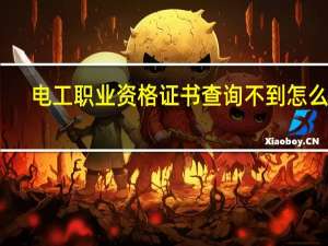 电工职业资格证书查询不到怎么办（电工职业资格证书查询）