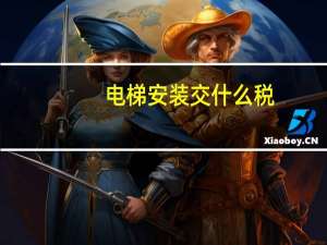 电梯安装交什么税