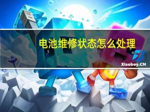电池维修状态怎么处理