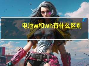 电池w和wh有什么区别