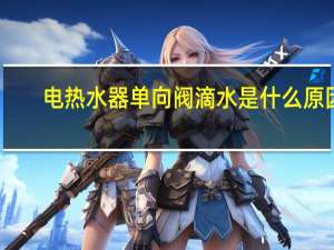 电热水器单向阀滴水是什么原因